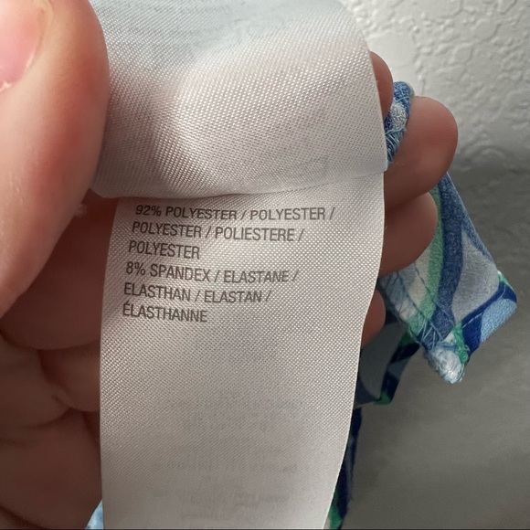 NWOT C Wonder Sleeveless Golf Dress Size 10 Blue Pleat Trim Summer Country Club - Picture 8 of 8